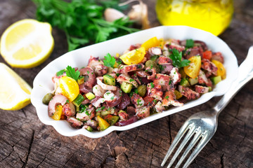 Ensaladas del mar y de la huerta